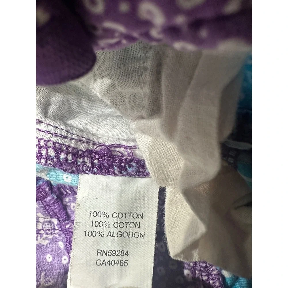 The Childrens Place Kids‎ Patchwork Shorts Purple Teal Gingham Floral 3T